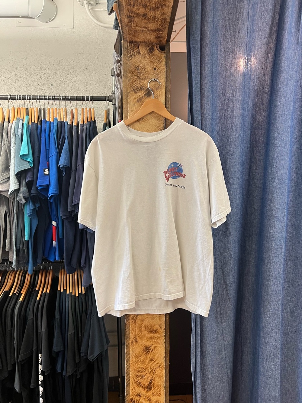 Vintage Planet Hollywood Puerto Vallarta White Tshirt